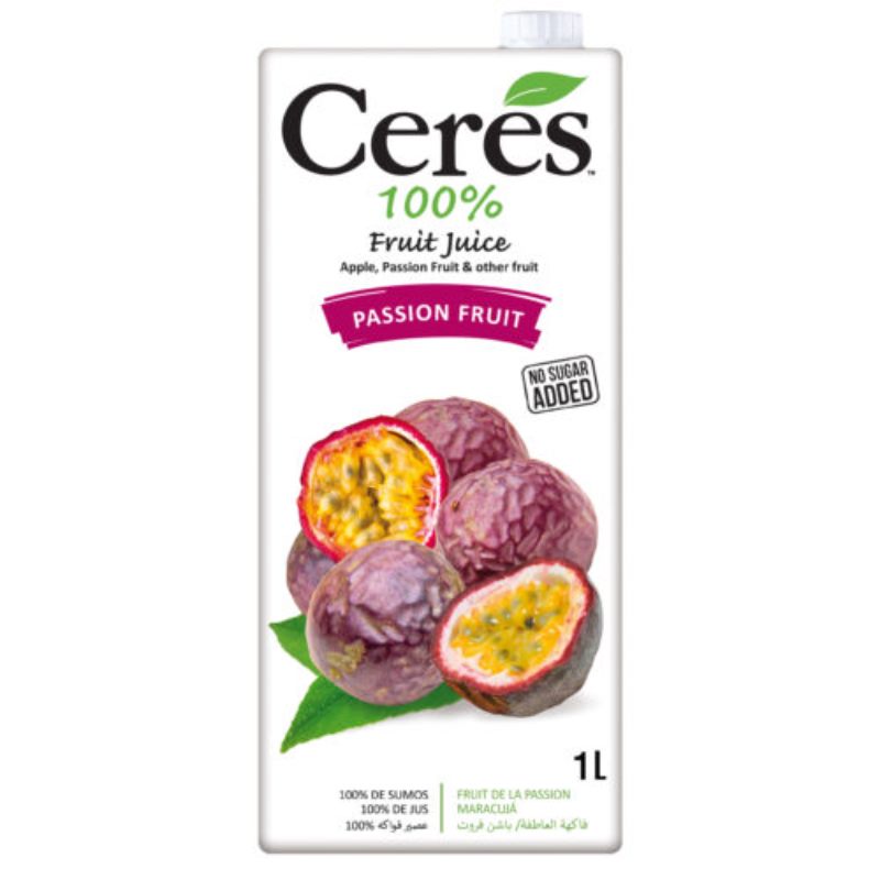 Ceres Tetra - 100% Fruit Juice - Passion Fruit 1l