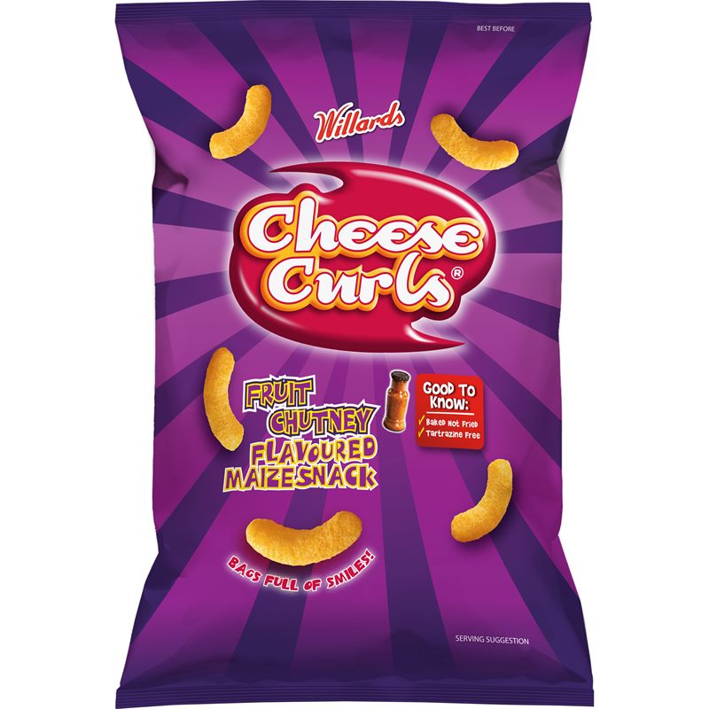 Willards Cheese Curls Fruit Chutney 90g