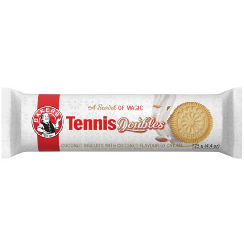 Bakers Tennis Doubles Coconut Cream Biscuits 125g