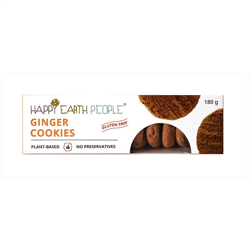 Happy Earth People Cookies Ginger 180g