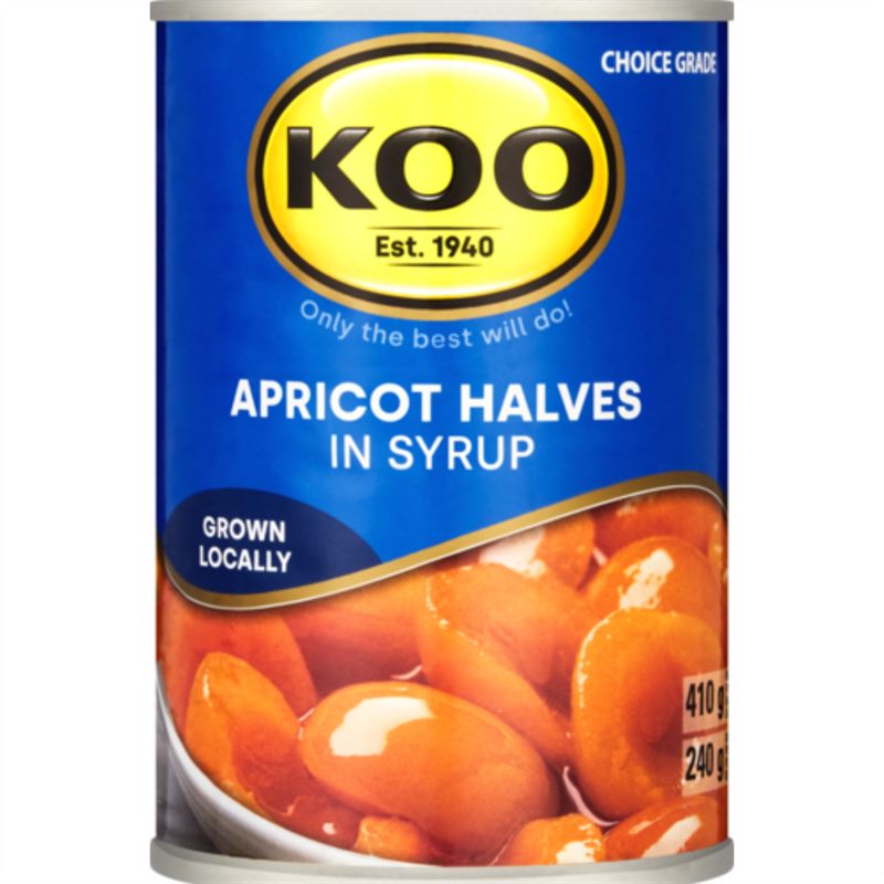 Koo Apricot Halves in Syrup 410g