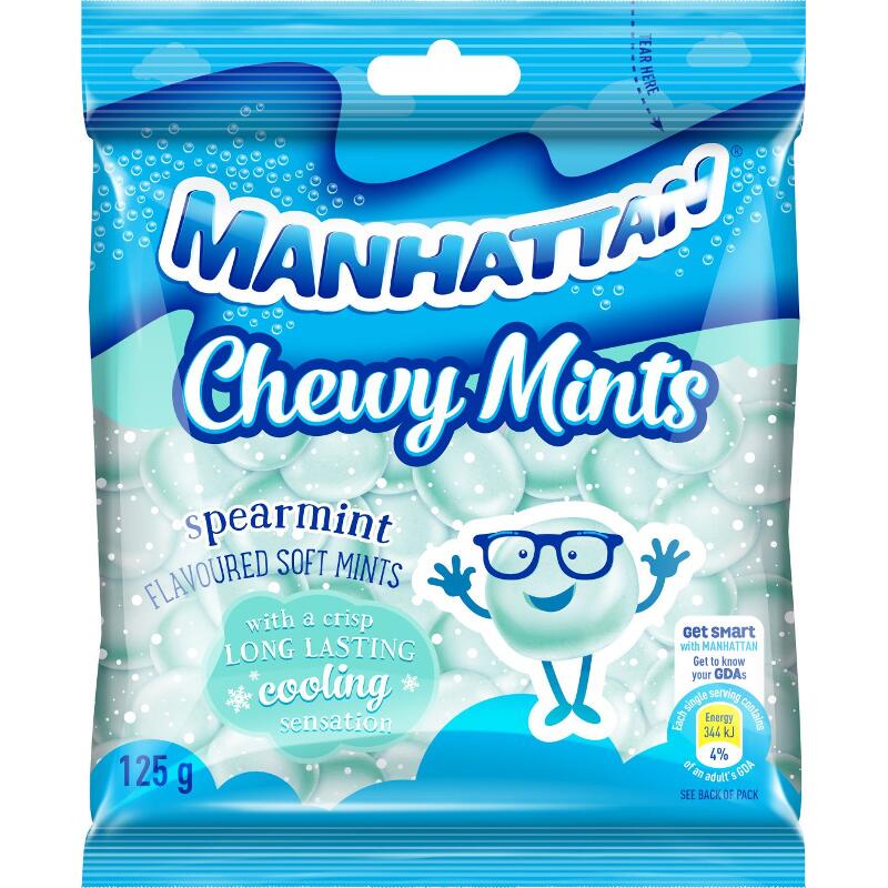 Manhattan Chewy Mints Spearmint 125g