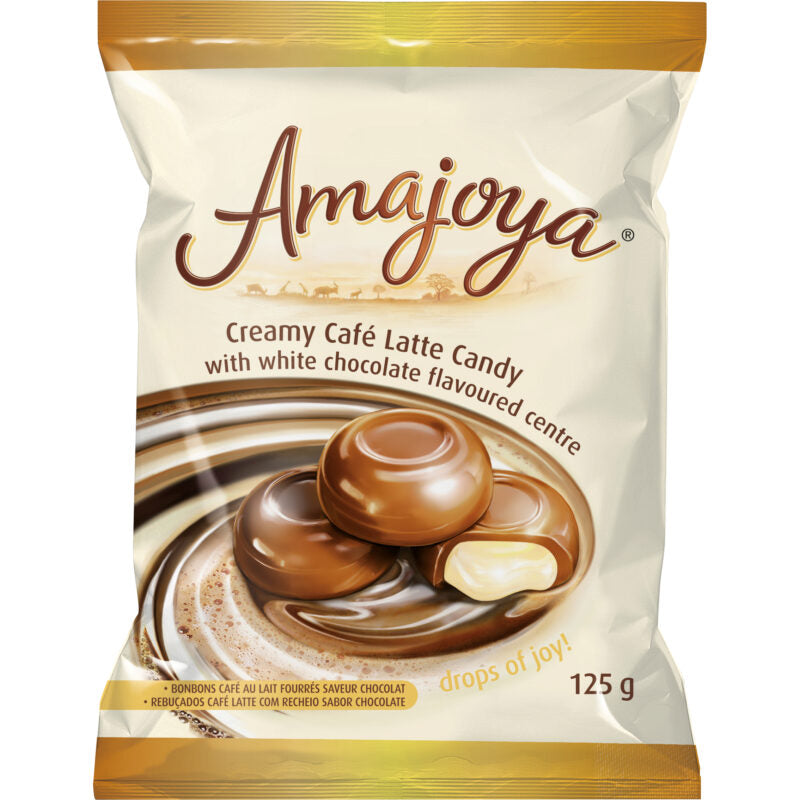 Amajoya Candy - Creamy Cafe Latte w/ White Choc.Centre 125g