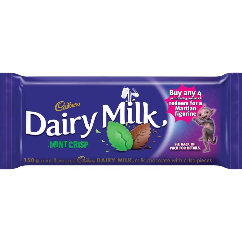 Cadbury Chocolate Slabs - Dairy Milk - Mint Crisp 150g