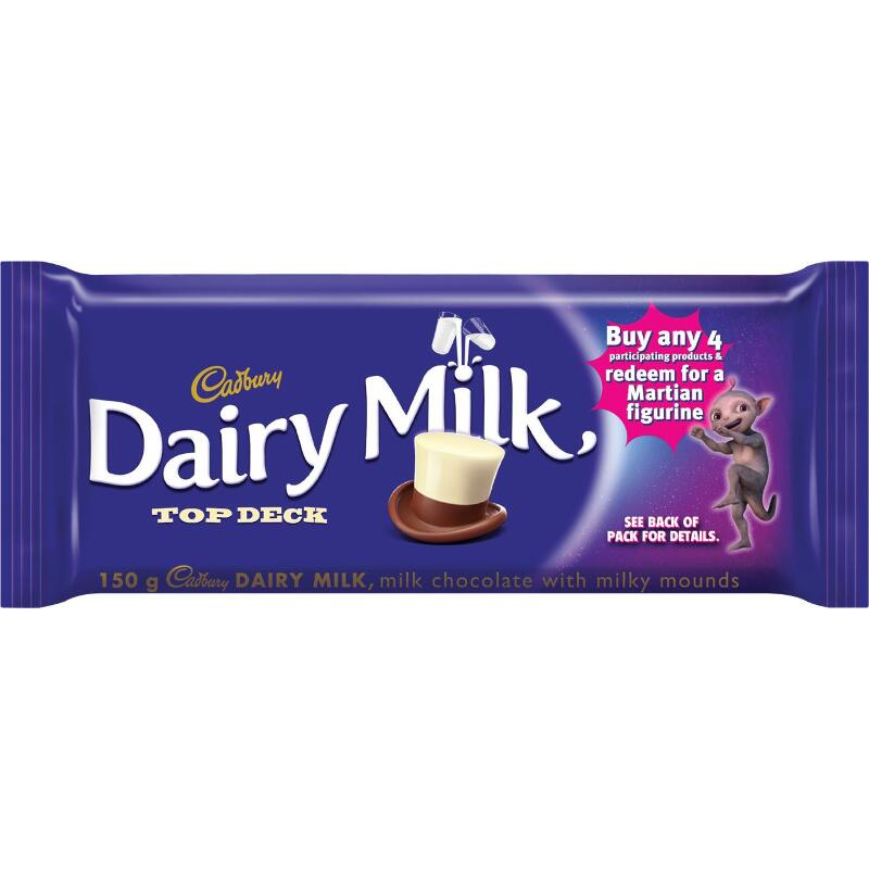 Cadbury Chocolate Slabs - Dairy Milk - Top Deck 150g