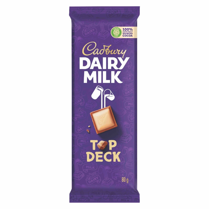 Cadbury Chocolate Slabs - Dairy Milk - Top Deck 80g