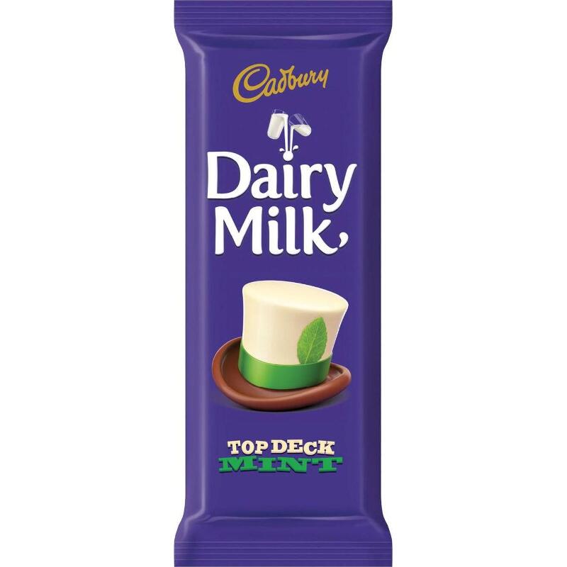 Cadbury Chocolate Slabs - Dairy Milk - Top Deck w/Mint 80g