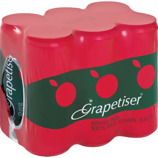 Grapetiser Sparkling - 100% Apple Juice (300ml)- 6 Pack