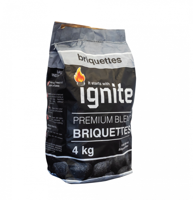 Ignite Charcoal - Premium Briquettes 4kg (WELLINGTON ONLY)