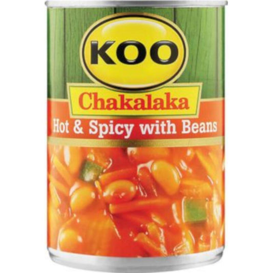 Koo Canned Veg - Chakalaka Hot & Spicy w/Beans 410g