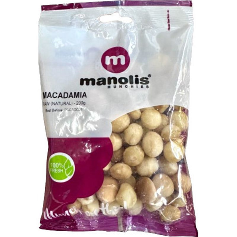 Manolis Munchies Nuts - Raw Macadamia (Choice Grade)