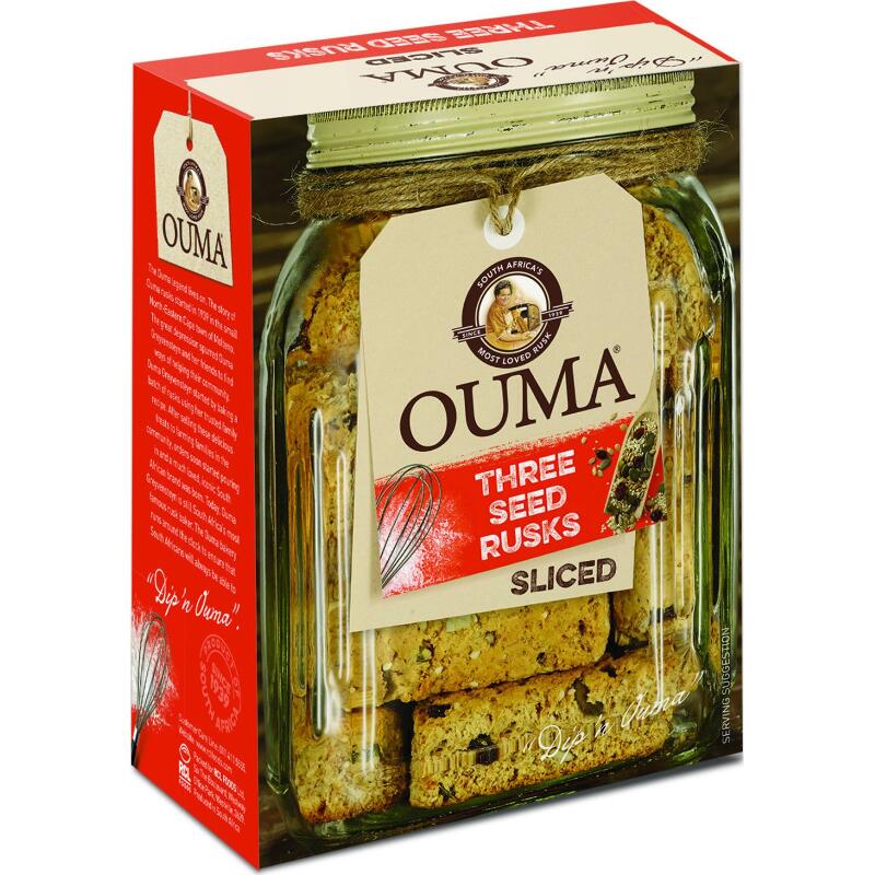 Ouma Rusks - Three Seed (Sliced) 450g