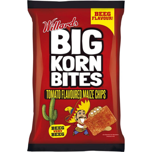 Willards Big Korn Bites - Tomato 120g