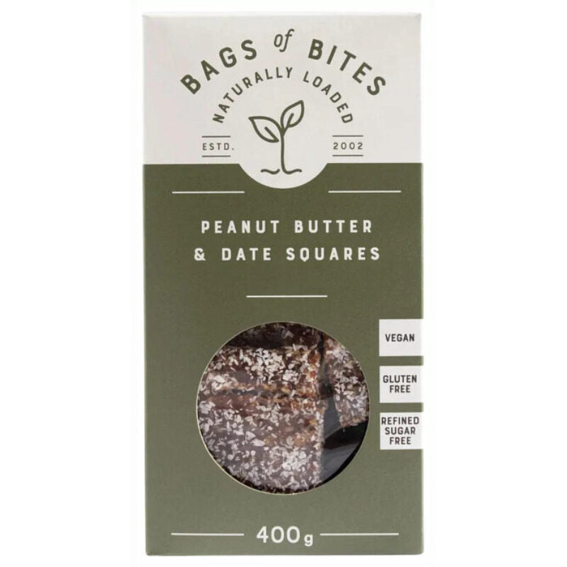 Bags of Bites Peanut Butter & Date Squares 400g