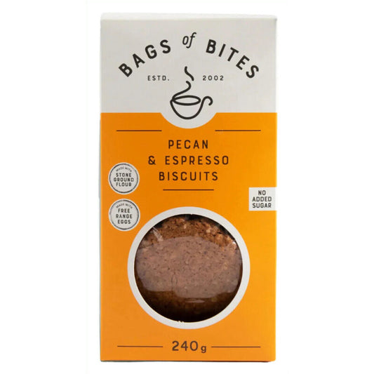 Bags of Bites Pecan & Espresso Biscuit 240g
