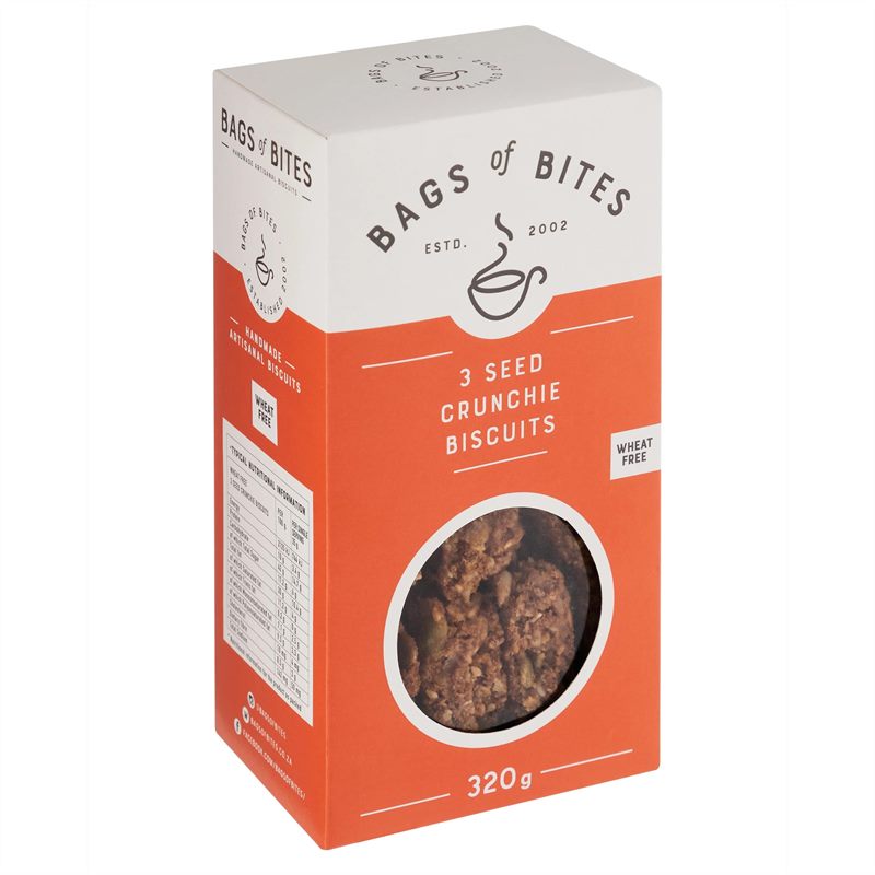 Bags of Bites 3 Seed Crunchie Biscuit 300g