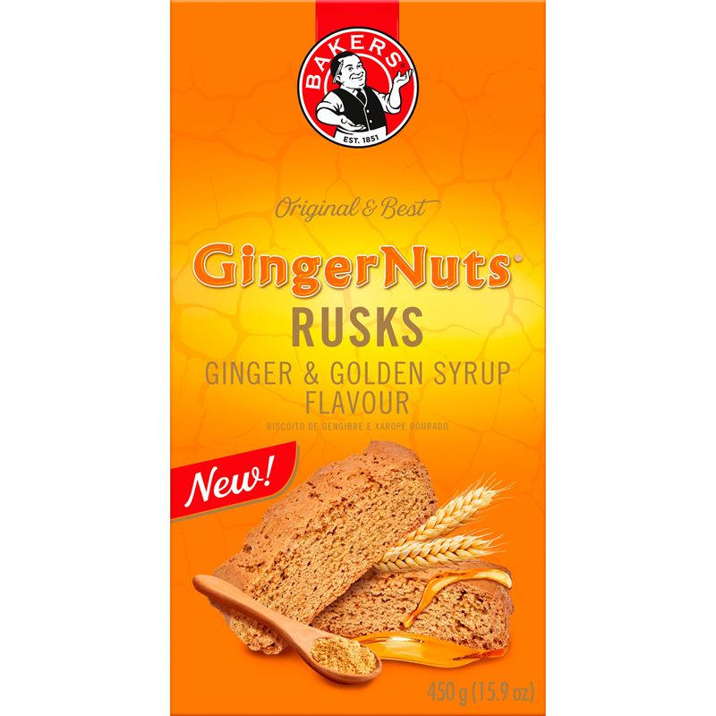 Bakers Ginger Nuts Rusks 450g