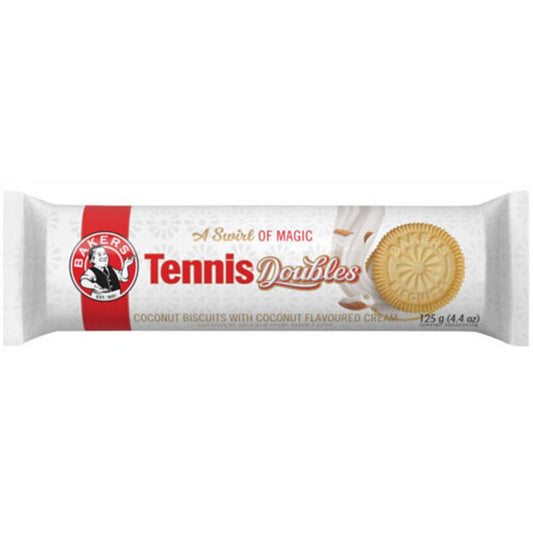 Bakers Tennis Doubles Coconut Cream Biscuits 125g
