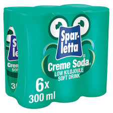 Sparletta Carbonated Drink Creme Soda 6 Pack