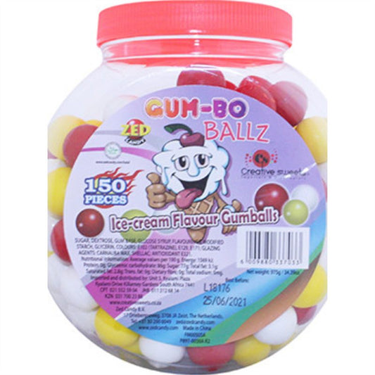Gum-Bo Ballz Ice Cream Tub 800g