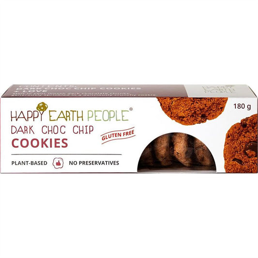 Happy Earth People Cookies Dark Choc Chip 180g