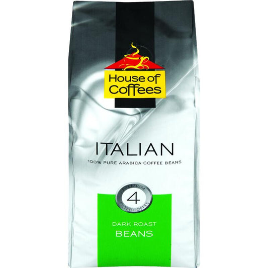 House of Coffees Italian Blend Beans 250g