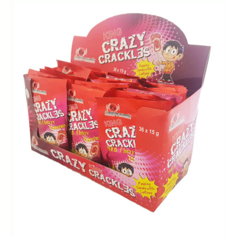 King Candy Crazy Crackles Wild Cherry 15g