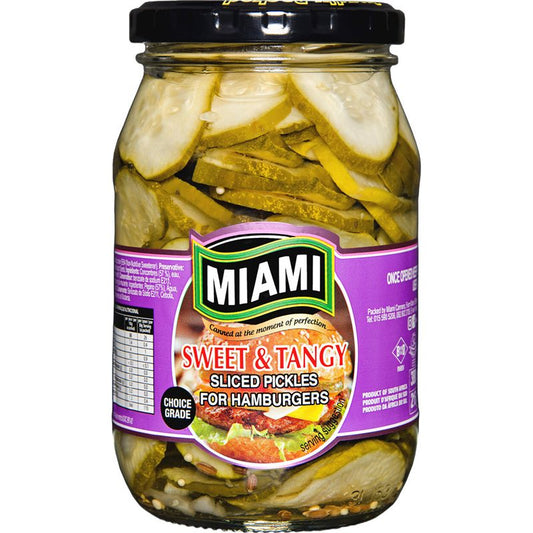 Miami Pickles Round Sliced in Sweet & Tangy Brine 380g