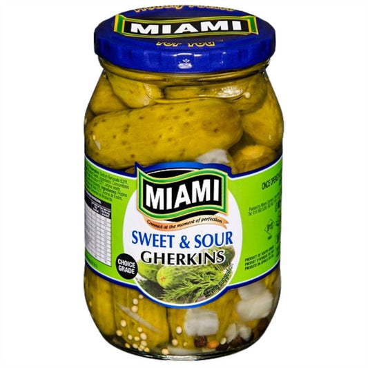 Miami Pickles Sweet & Sour Gherkins 380g