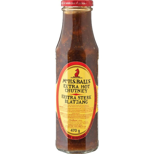 Mrs Balls Chutney Extra Hot Glass 470g