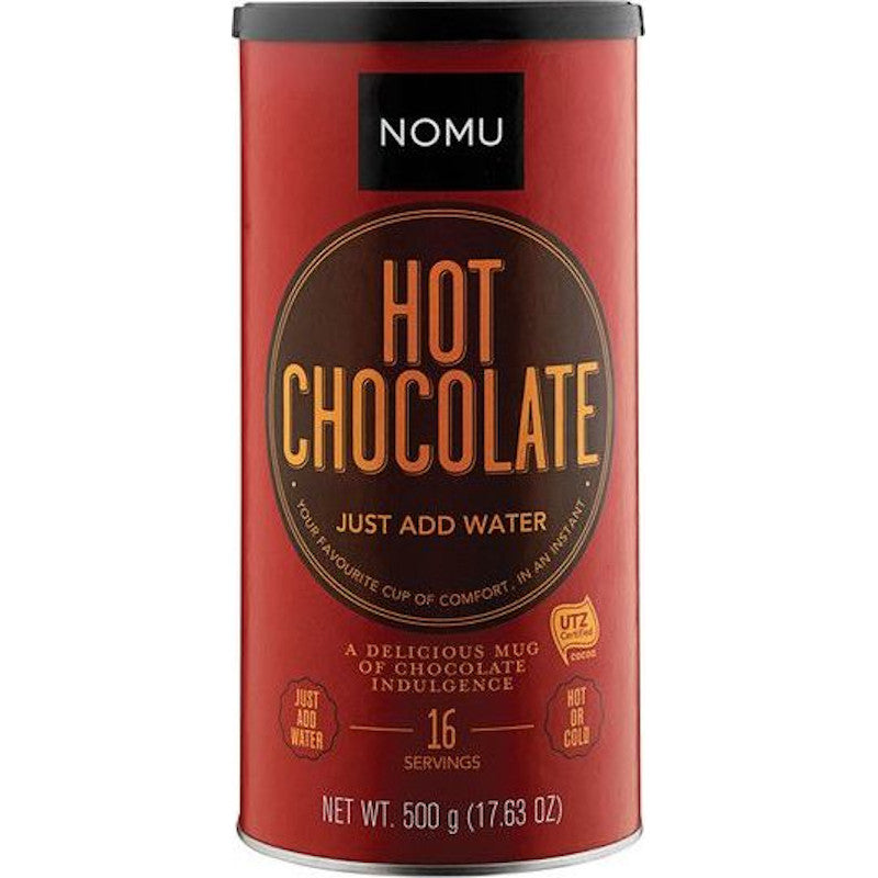Nomu Hot Chocolate Just Add Water Tin 500g