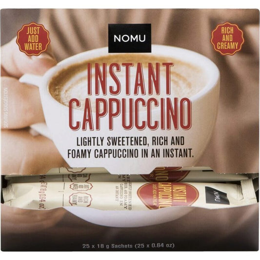 Nomu Instant Cappuccino Sachets Just Add Water 450g
