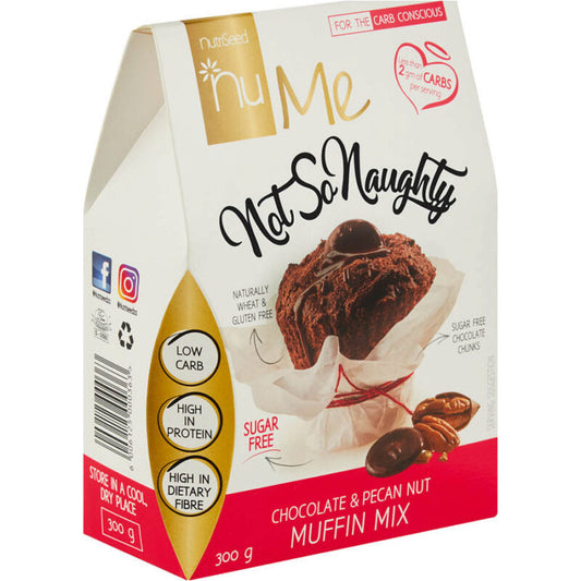 NuMe Spec Baking LowCarb Choc & Pecan Nut Muffin Mix 300g