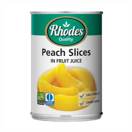 Rhodes Canned Fruit Peach Slices in Juice 410g