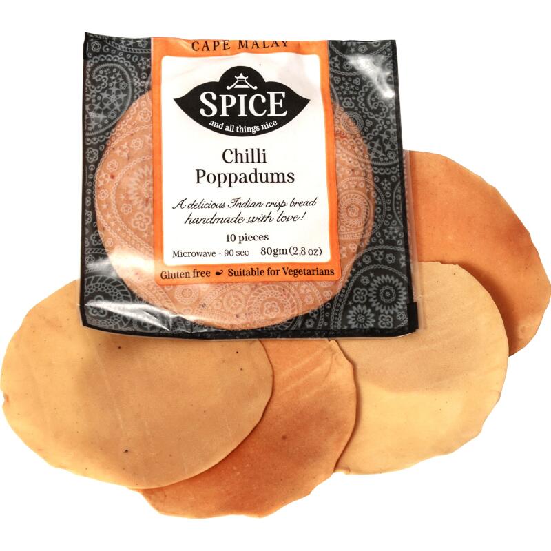 Spice And All Things Nice Poppadums Chilli 10s