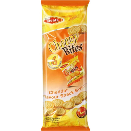 Tasty Treats Cheezy Bites Cheddar 6 Pack 30g