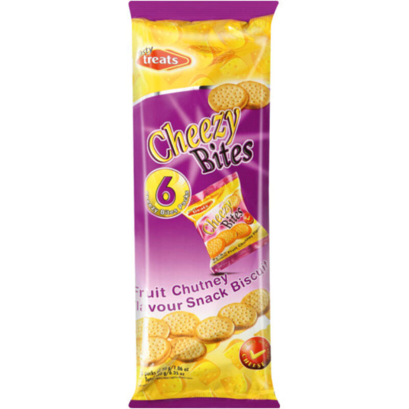 Tasty Treats Cheezy Bites Fruit Chutney 6 Pack 30g
