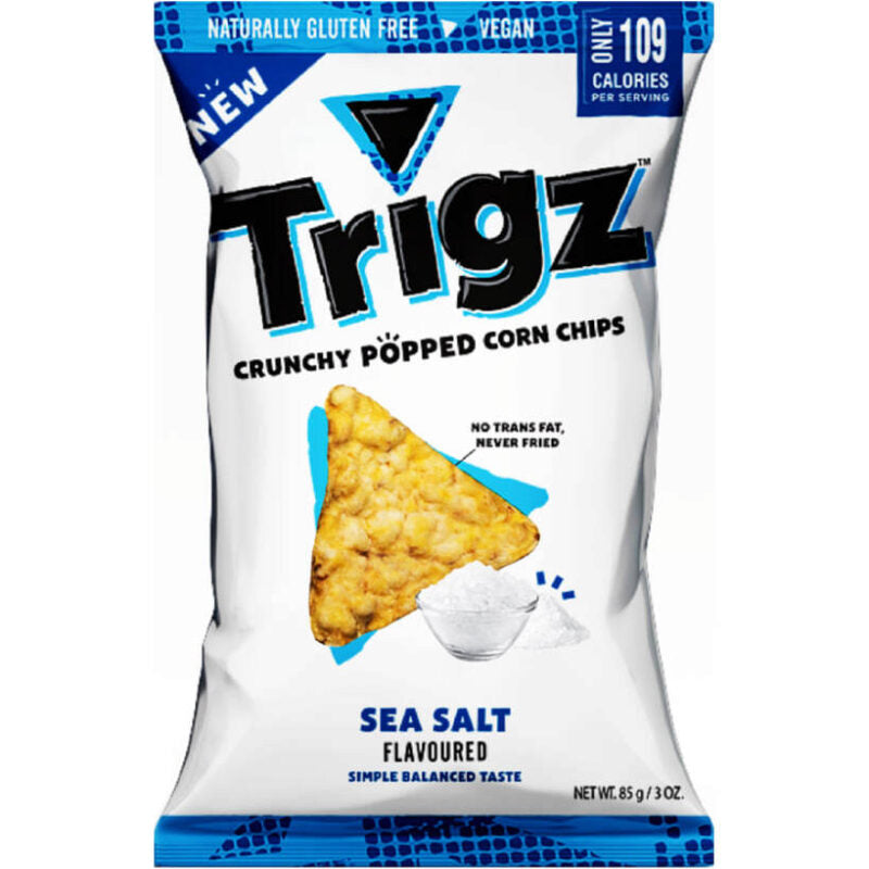 Trigz Crunchy Popped Corn Chips Sea Salt 85g