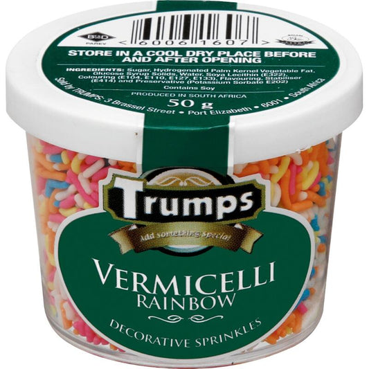 Trumps Baking Sprinkles Rainbow Vermicelli 50g