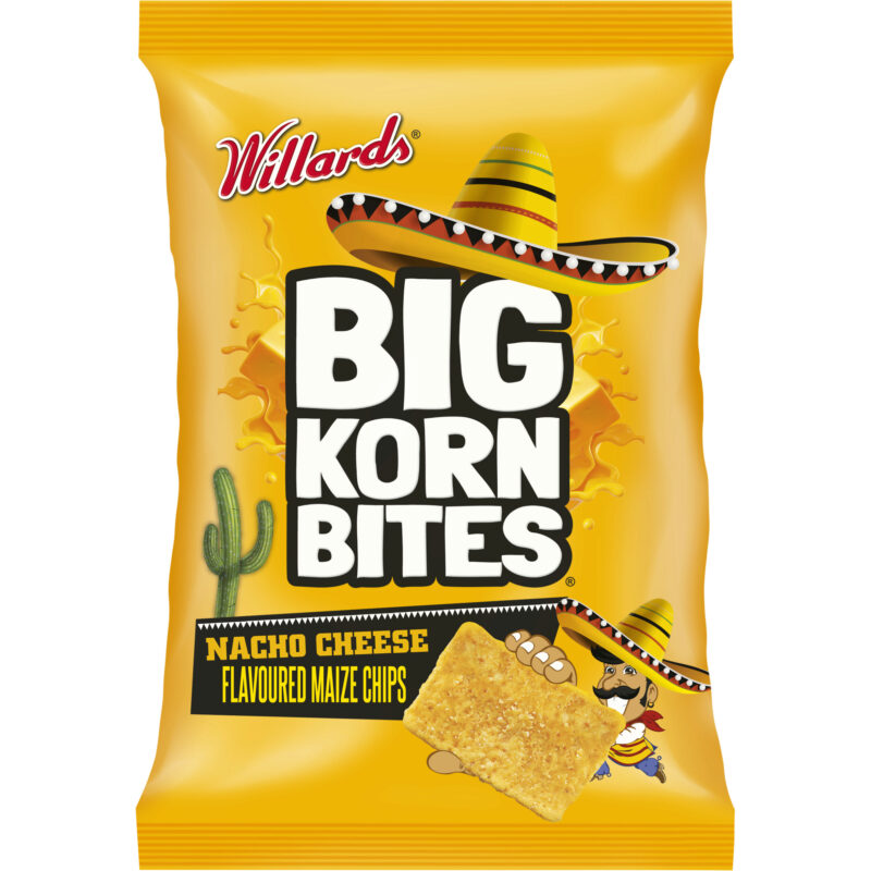 Willards Big Korn Bites Nacho Cheese 120g