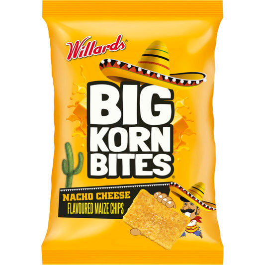 Willards Big Korn Bites Nacho Cheese 120g