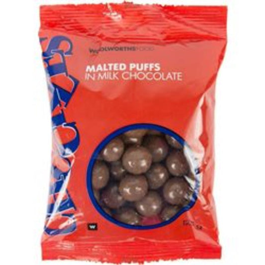Woolworths Chuckles Malted Puffs 125g